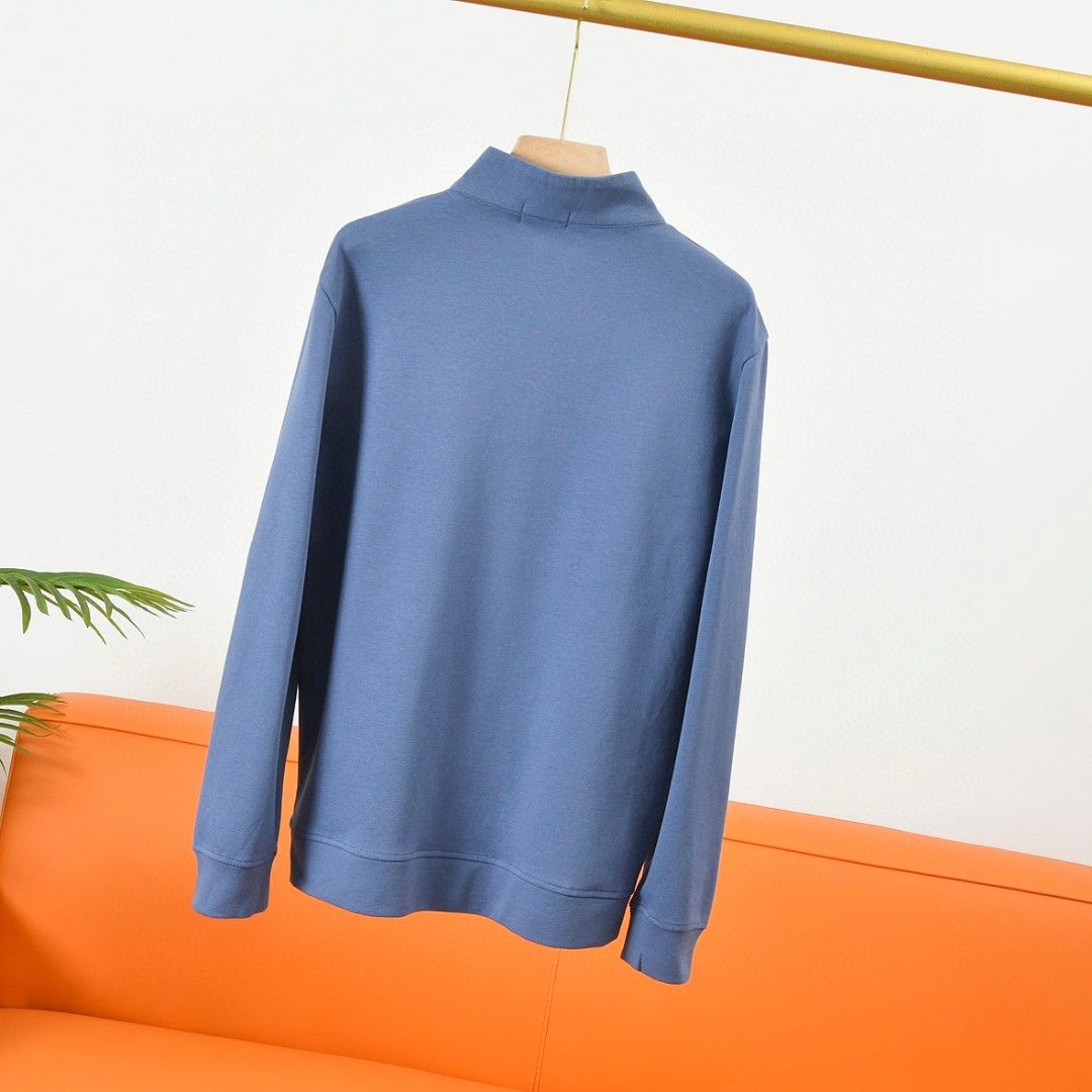 モンクレール 長袖Tシャツ ハーフジップ メンズ 刺繍ロゴ A31082