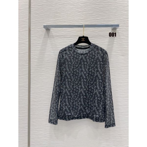 シャネル メッシュTシャツ 長袖 レディース A31108