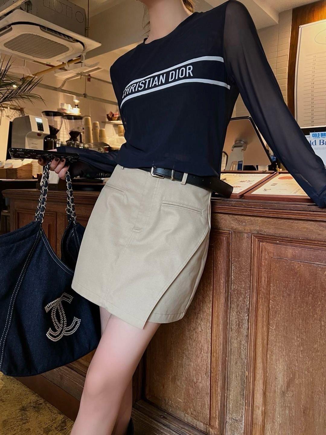 ディオール メッシュTシャツ 長袖 レディース A31113