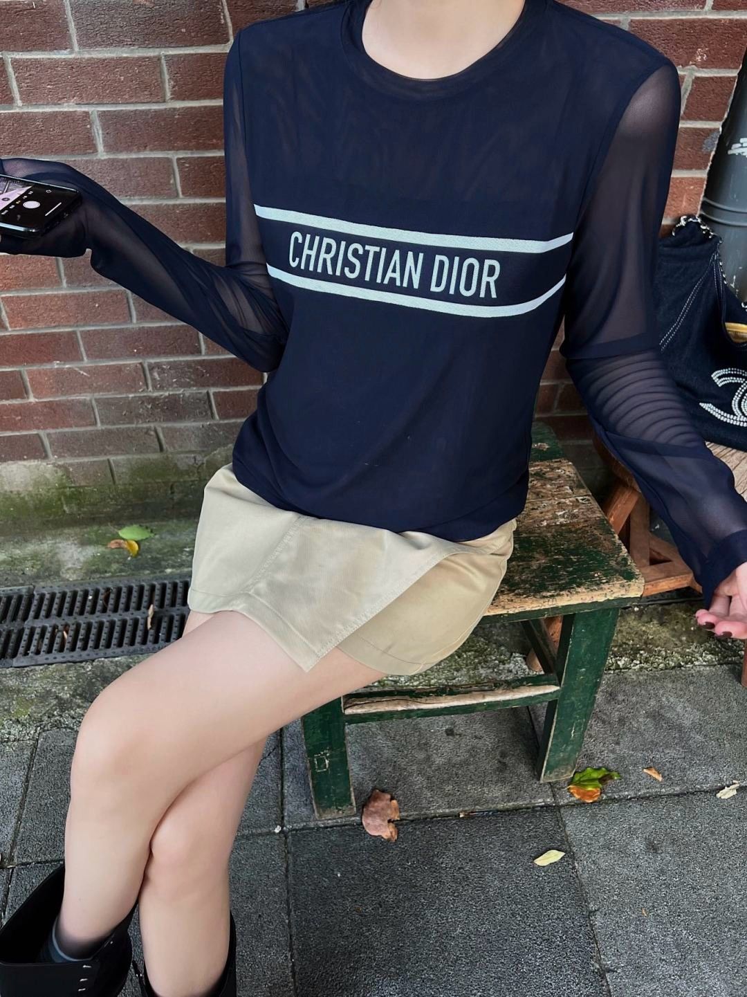 ディオール メッシュTシャツ 長袖 レディース A31113