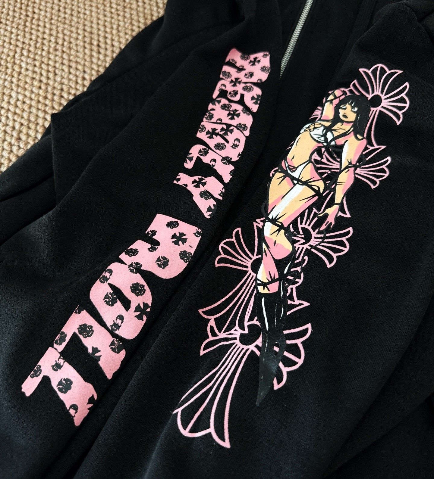 クロムハーツ Deadly Doll パーカー フード付き ジッパー A31094