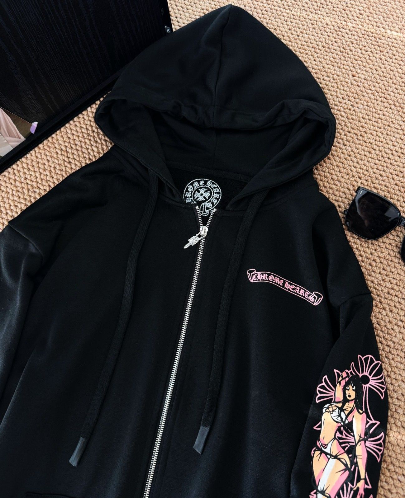 クロムハーツ Deadly Doll パーカー フード付き ジッパー A31094