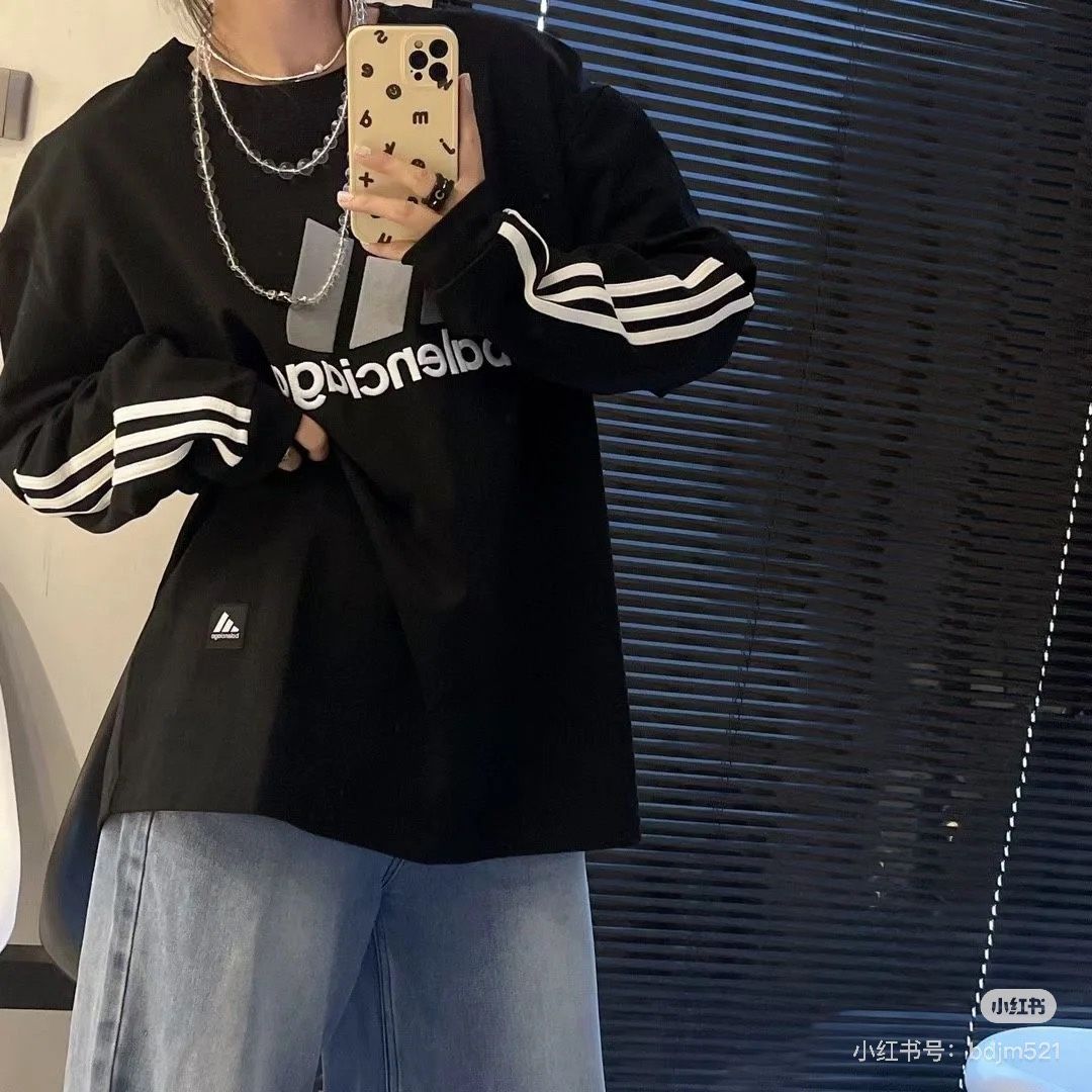 バレンシアガ アディダスコラボ 長袖Tシャツ OSサイズ A31099