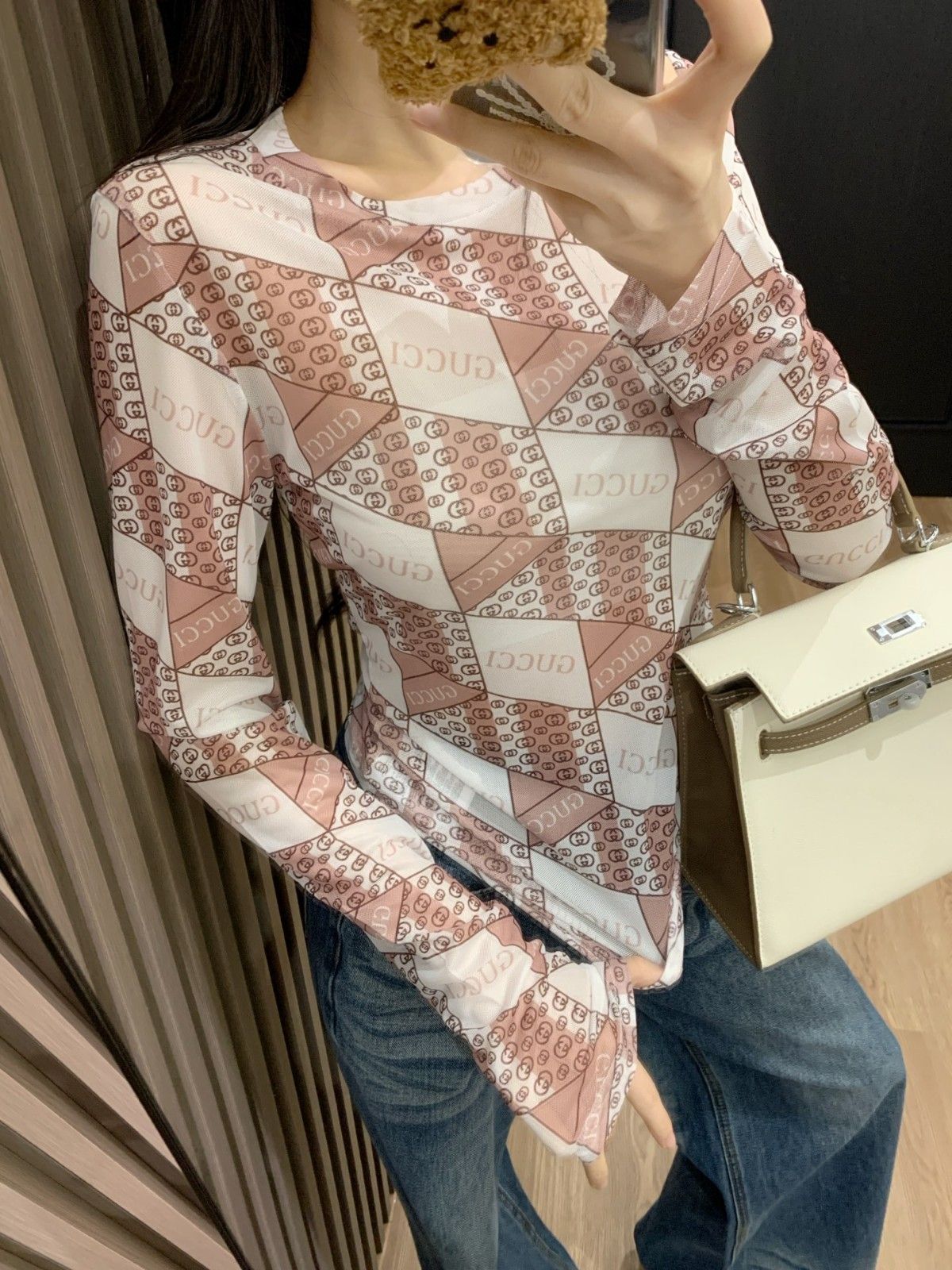 グッチ メッシュTシャツ 長袖 レディース A31158