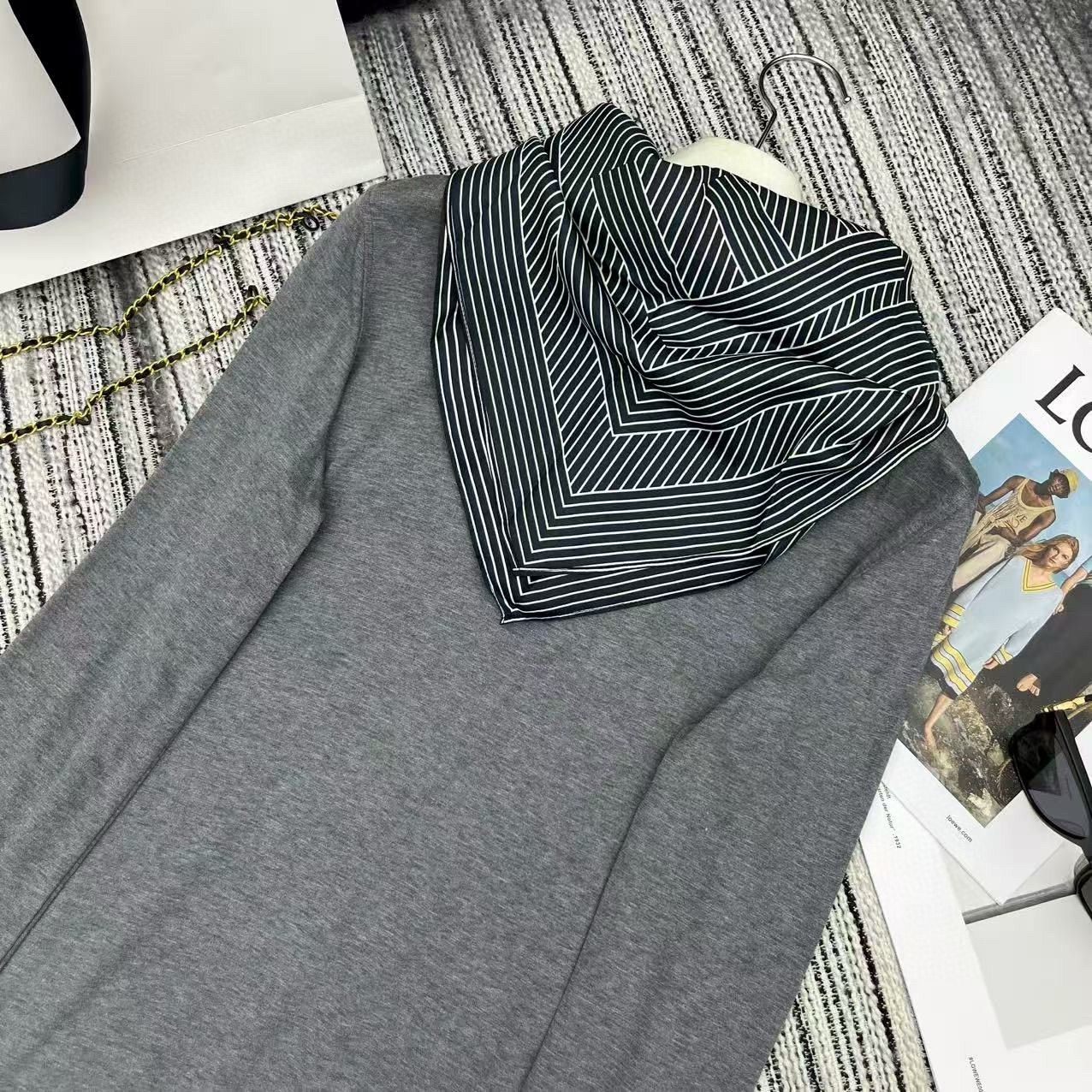 ロエベ ワンピース スカーフ付き ロングドレス オシャレ A31169