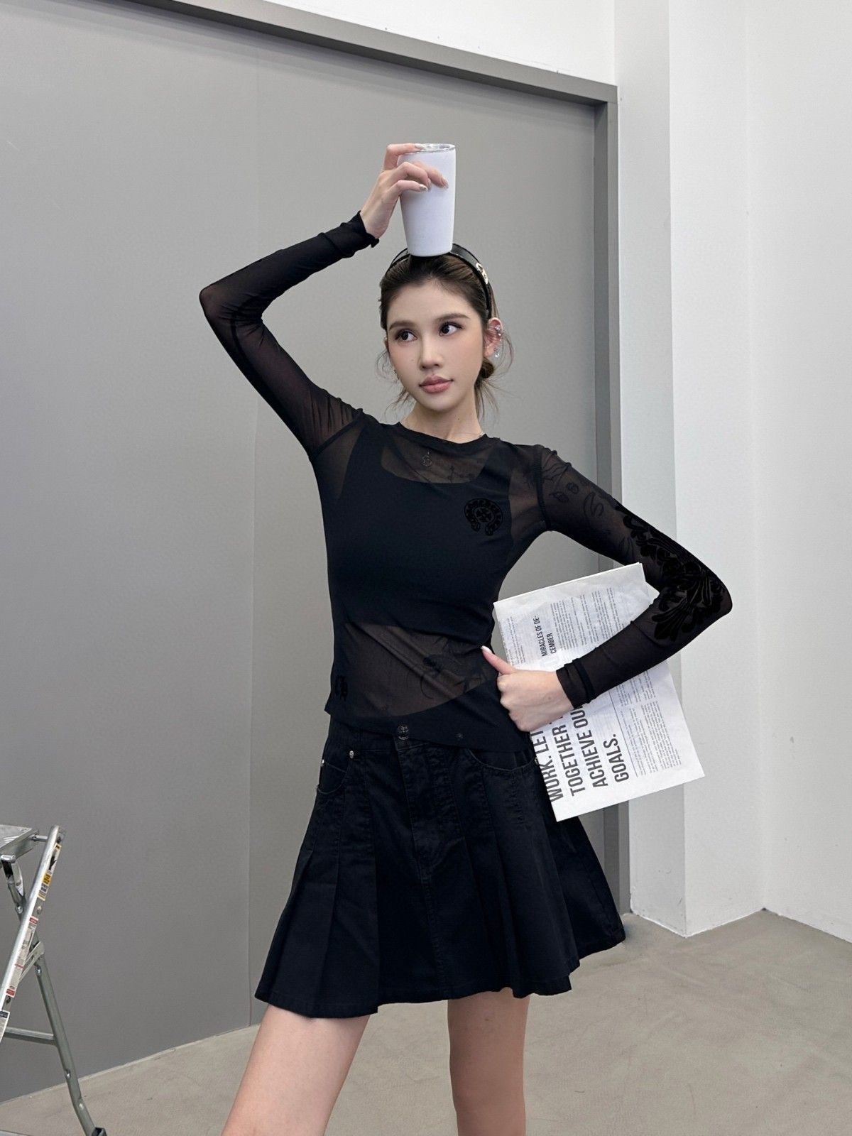 クロムハーツ メッシュTシャツ 長袖 レディース A31215