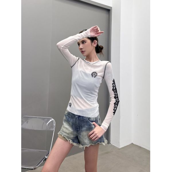 クロムハーツ メッシュTシャツ 長袖 レディース A31215