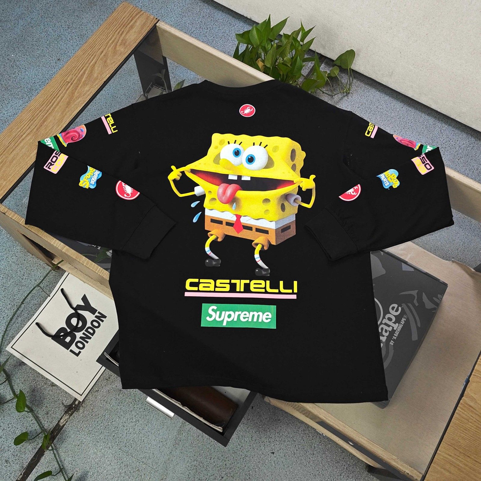 シュプリーム スポンジボブ × カステリ 長袖Tシャツ Supreme x Castelli A31206