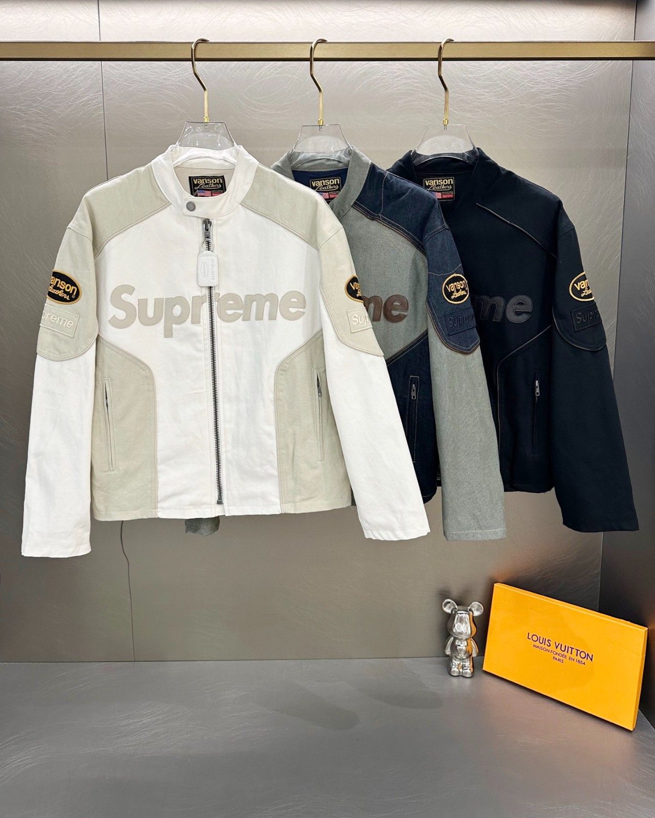 Supreme x Vanson Leathers x Cordura ジャケット レザー 高品質 ゆったり A31294