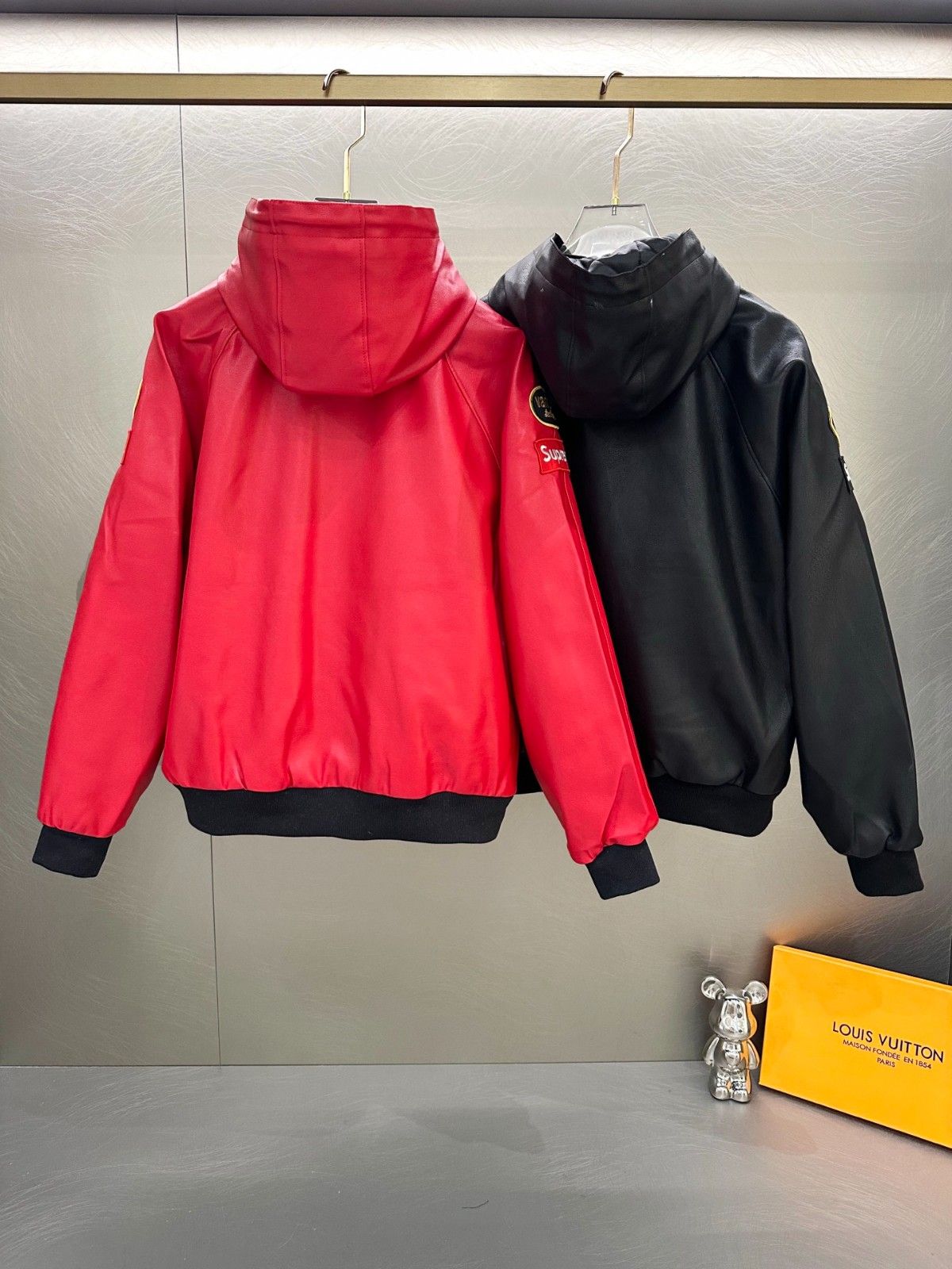 Supreme x Vanson Leathers ジャケット レザー フード付き 高品質 A31293