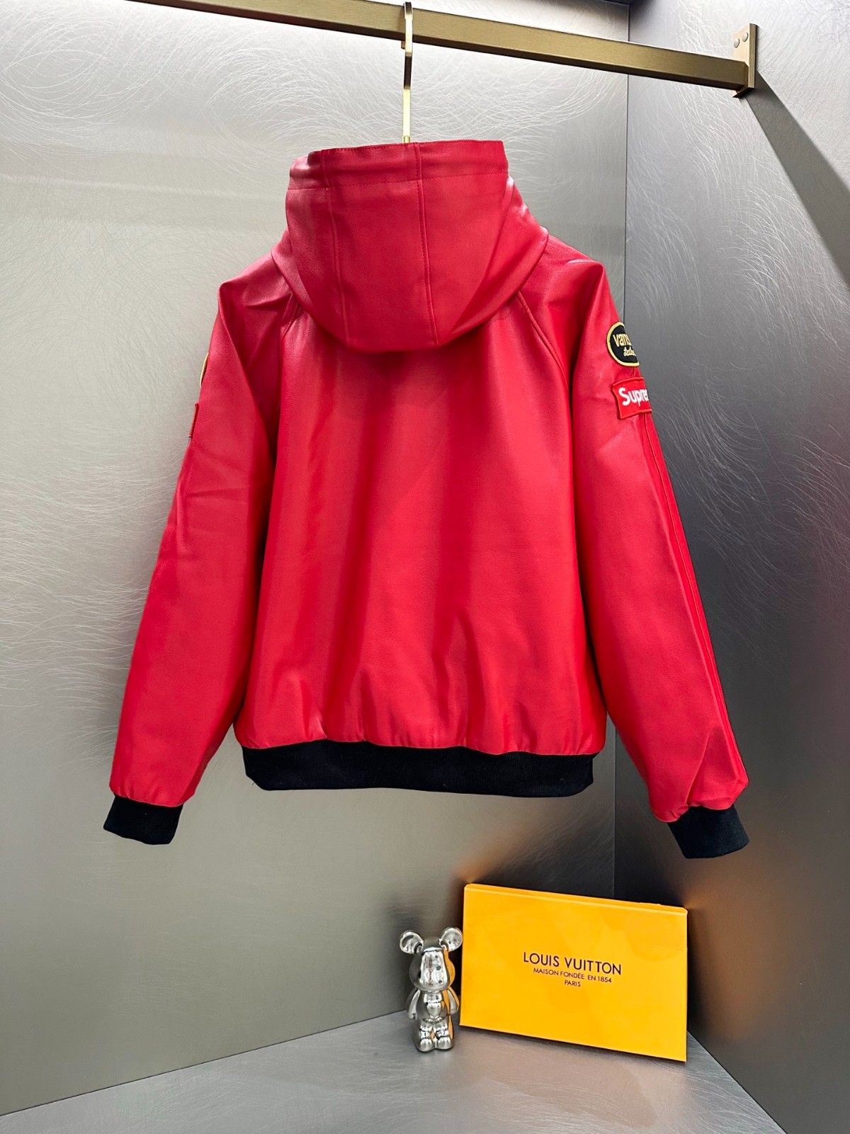 Supreme x Vanson Leathers ジャケット レザー フード付き 高品質 A31293