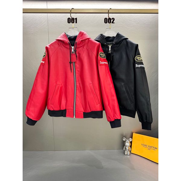 Supreme x Vanson Leathers ジャケット レザー フード付き 高品質 A31293