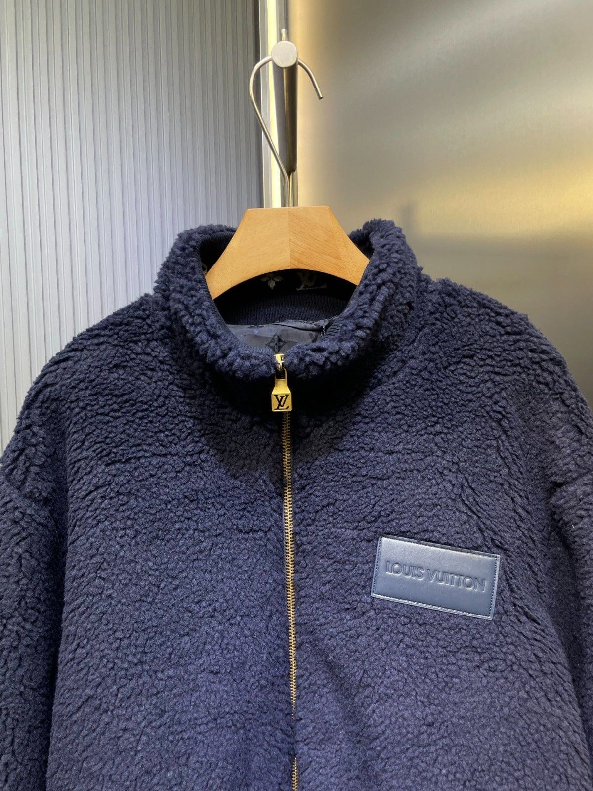 ルイヴィトン ジャケット 秋冬用スエード ベルテッド A31343