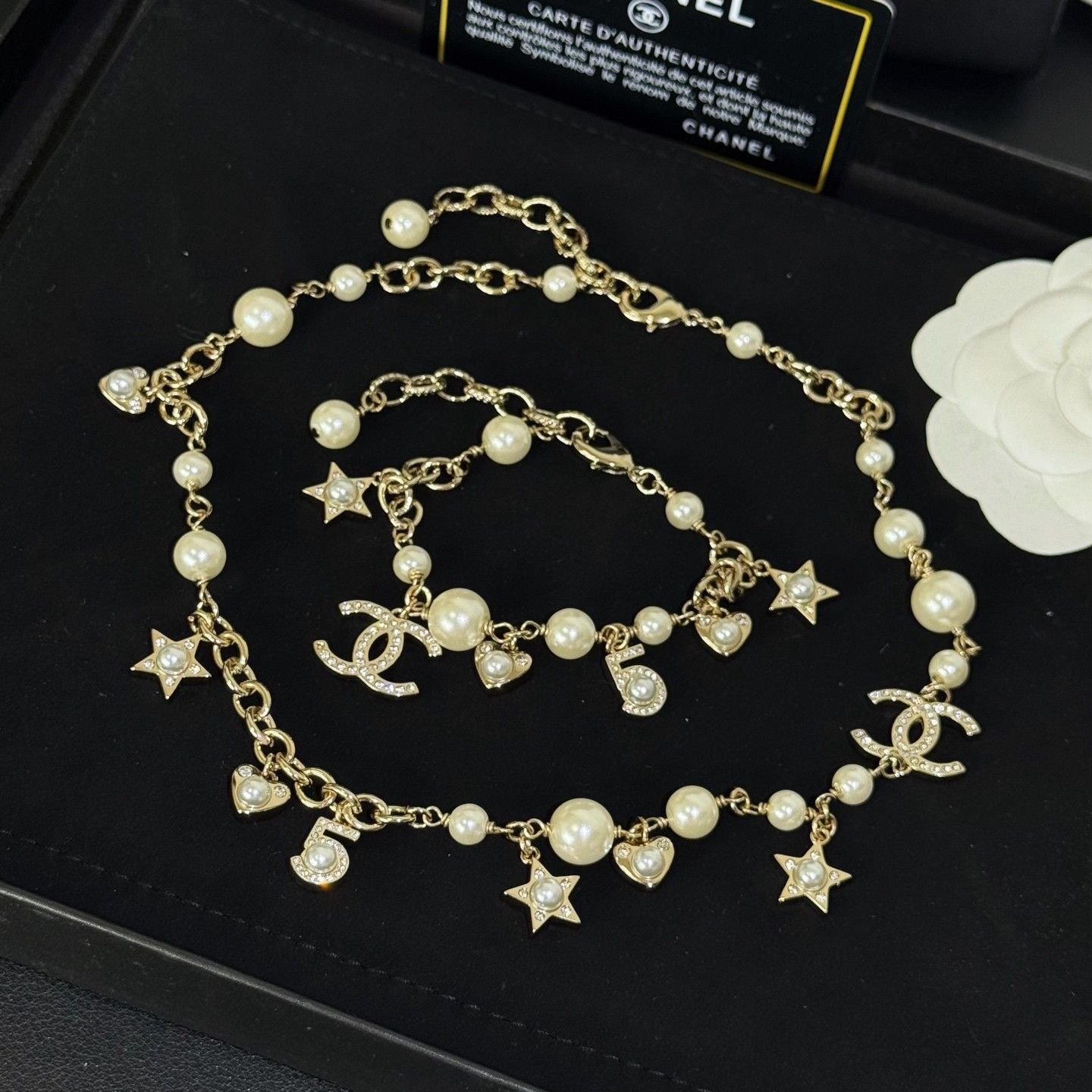 シャネル 星形チャームのネックレス＆ブレスレット 刻印あり A31397