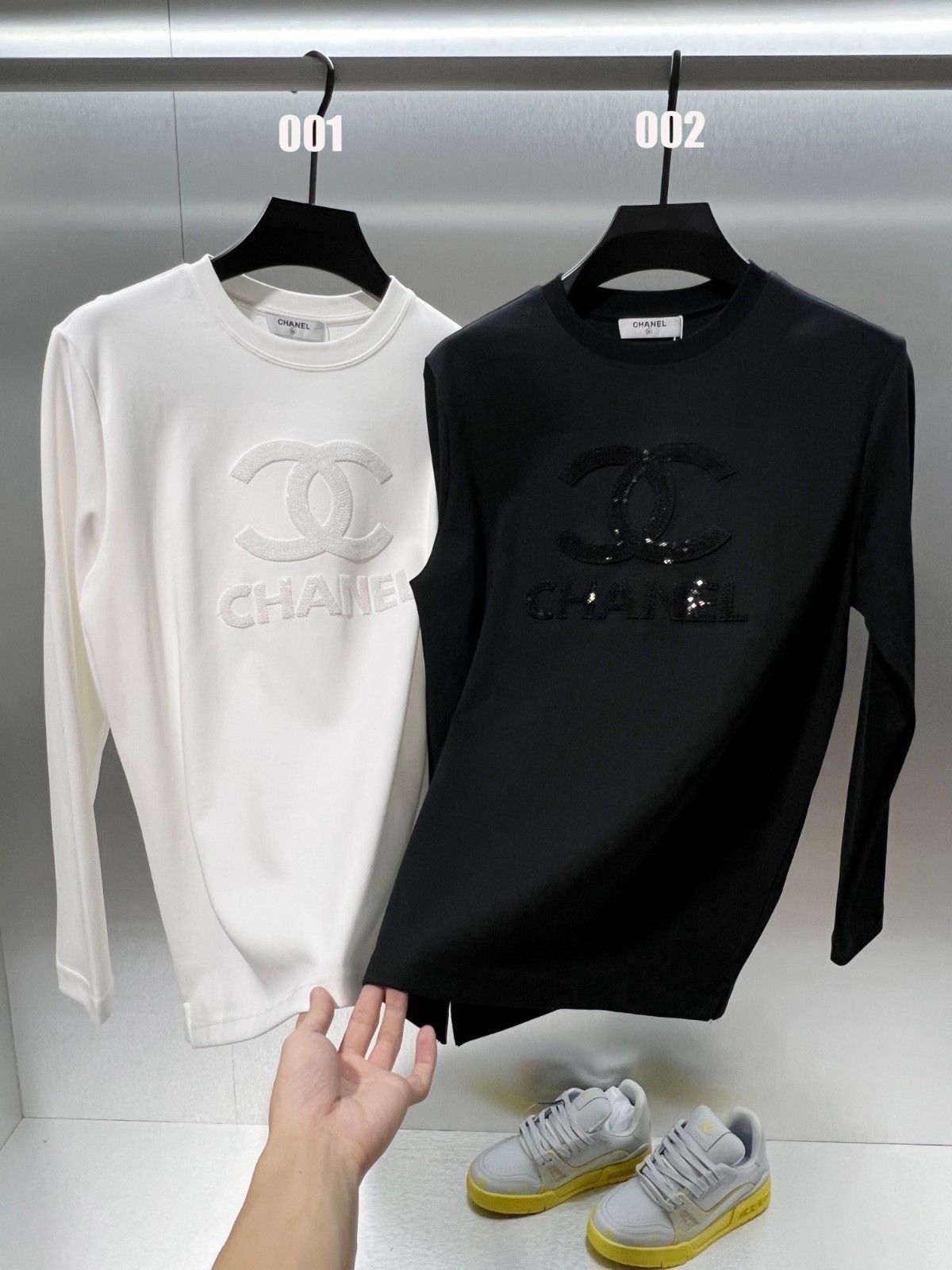 シャネル 長袖tシャツ ロンT コットン カジュアル A31378