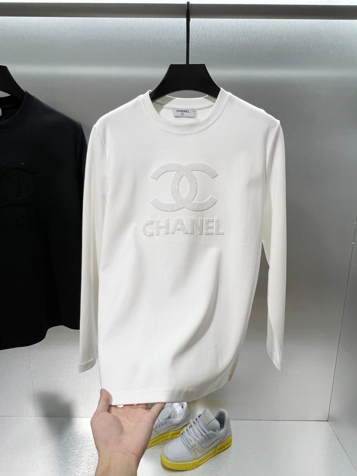 シャネル 長袖tシャツ ロンT コットン カジュアル A31378