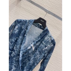 ディオール Vネック 長袖tシャツ メッシュ オシャレ A31390