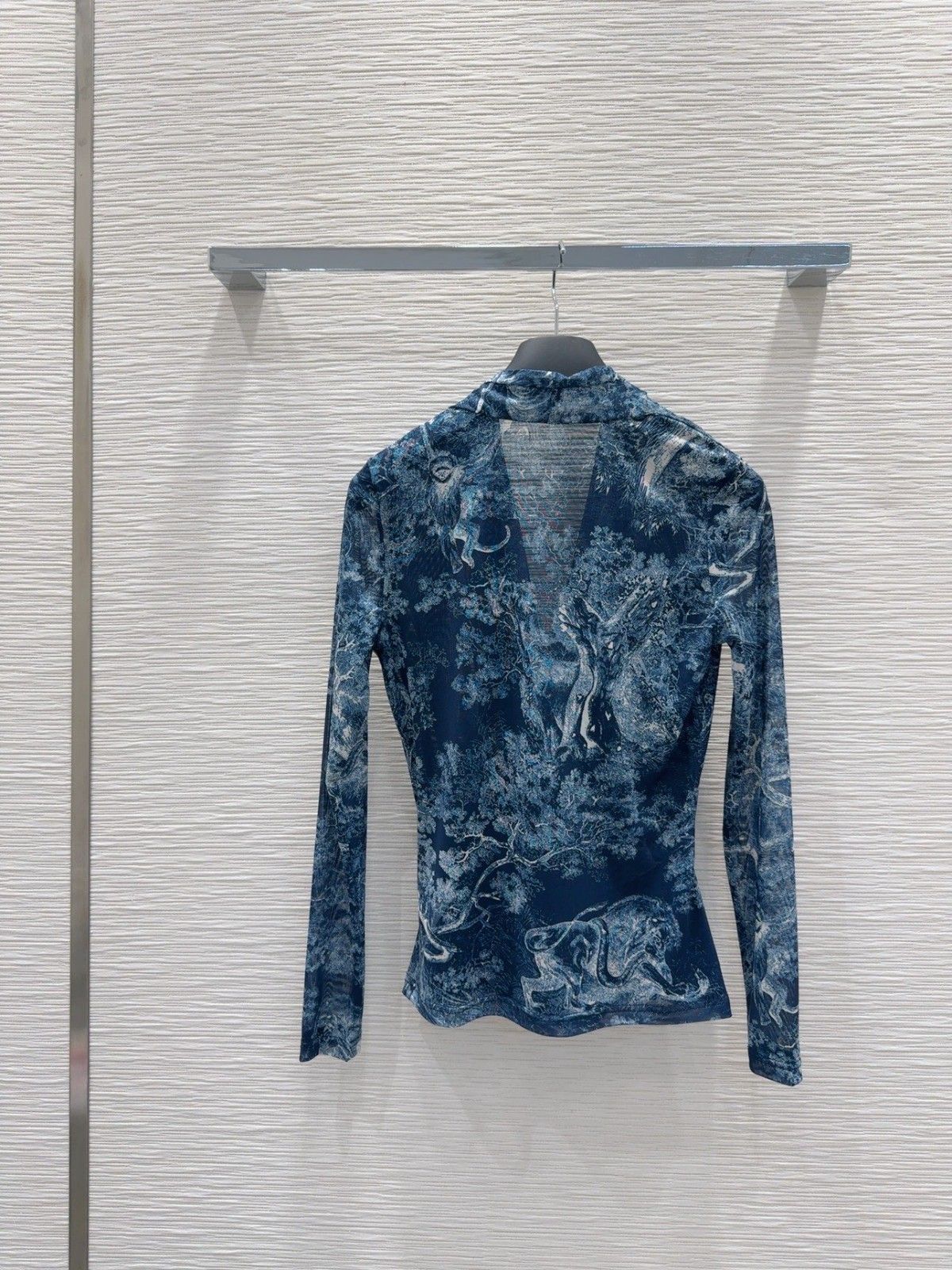 ディオール Vネック 長袖tシャツ メッシュ オシャレ A31390
