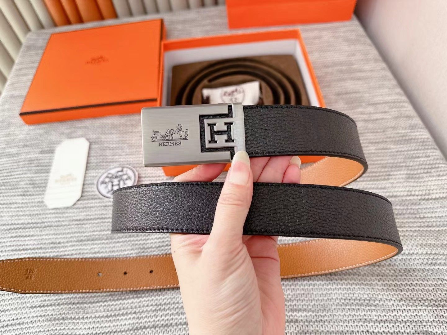 エルメス ベルト レザー 高級感 メンズ A31387