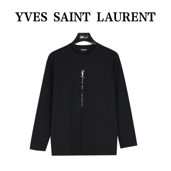 イヴ・サンローラン 長袖tシャツ プリント ゆったり A31377
