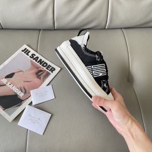 ディオール 厚底刺繍キャンバスシューズ レディース A31495