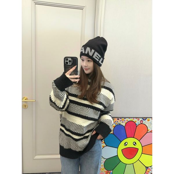 シャネル ニット帽子 オシャレ 秋冬 A31503