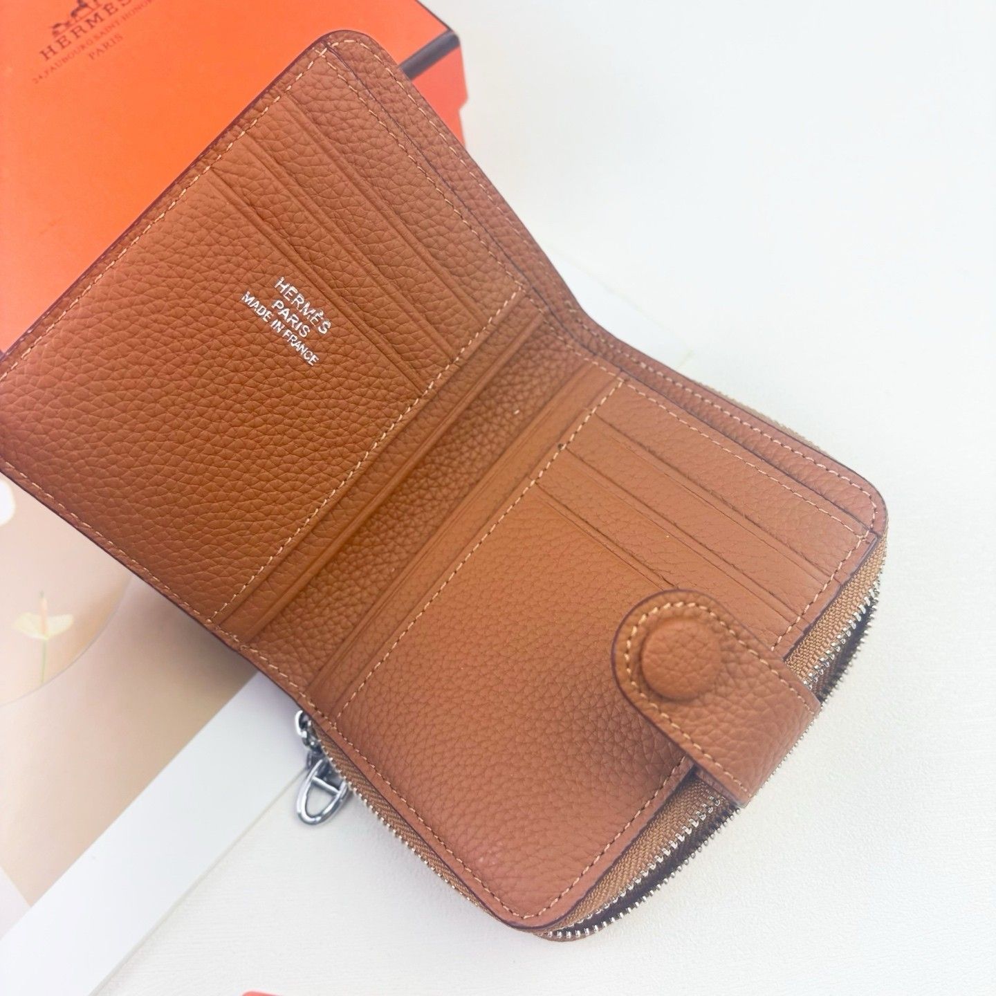 エルメス 短財布 Silk’in Togo レザー ファスナー A31511