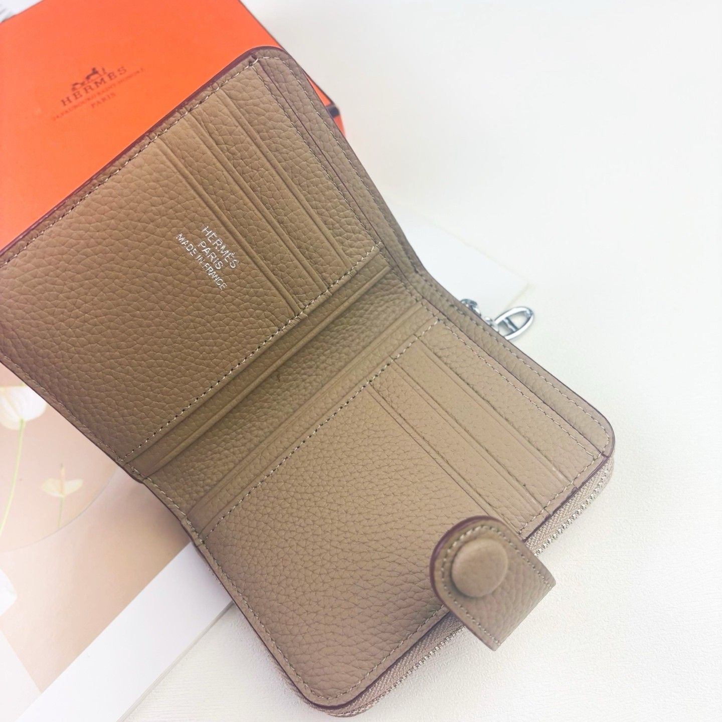 エルメス 短財布 Silk’in Togo レザー ファスナー A31511