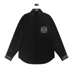 ロエベ 長袖シャツ 刺繍ロゴ ファション A31574