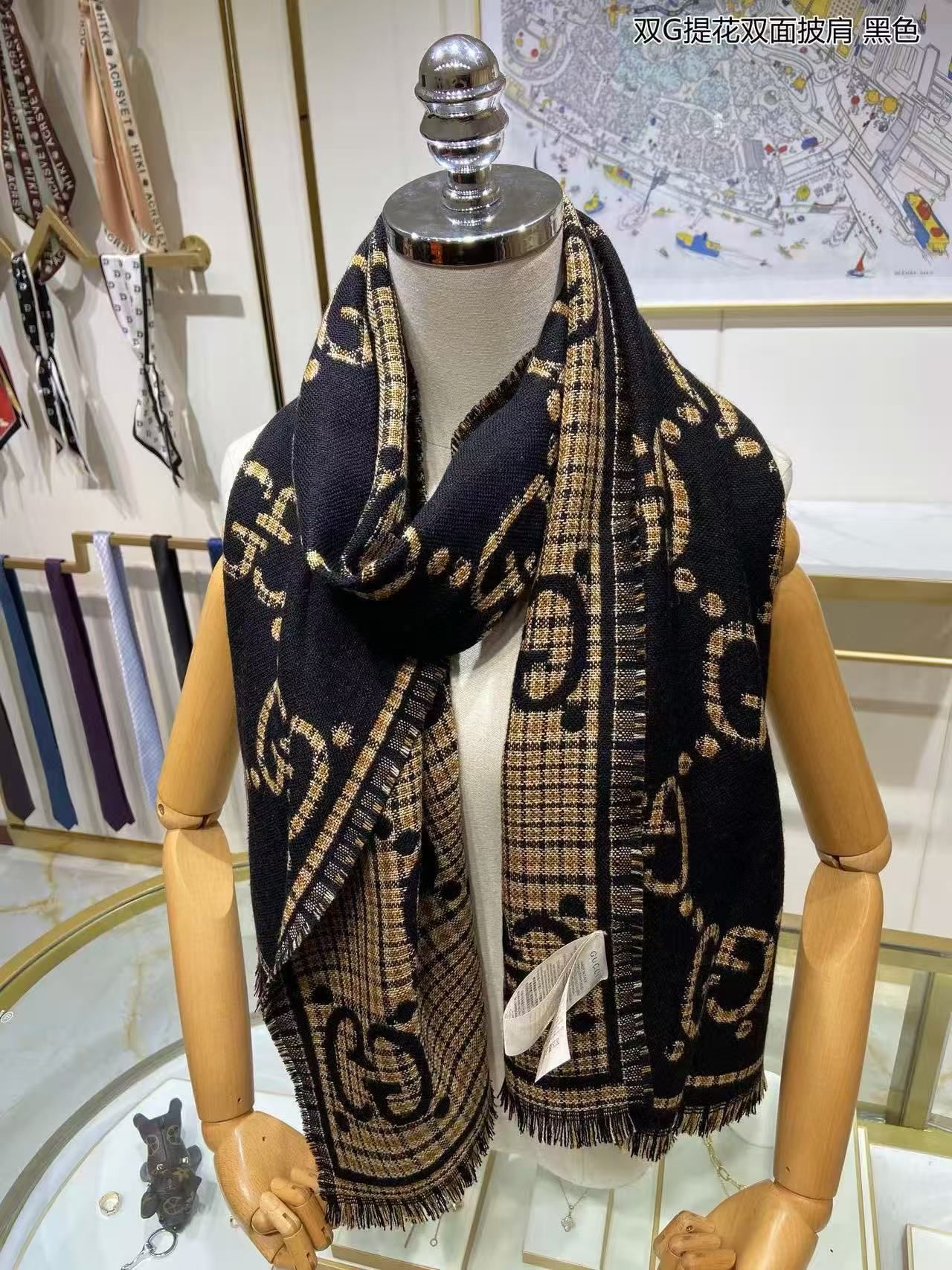 グッチ マフラー 秋冬 オシャレ A31544