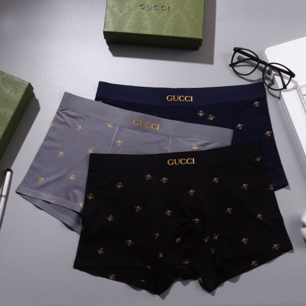 グッチボクサーパンツ メンズ 下着 3枚セット A31543
