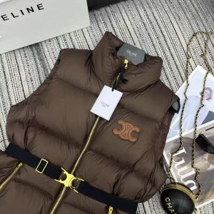 セリーヌ ダウンベスト ベルト付き レディース向け オシャレ A31605