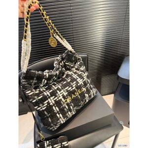 シャネル Chanel 22bag ツイード ショルダーバッグ A31678