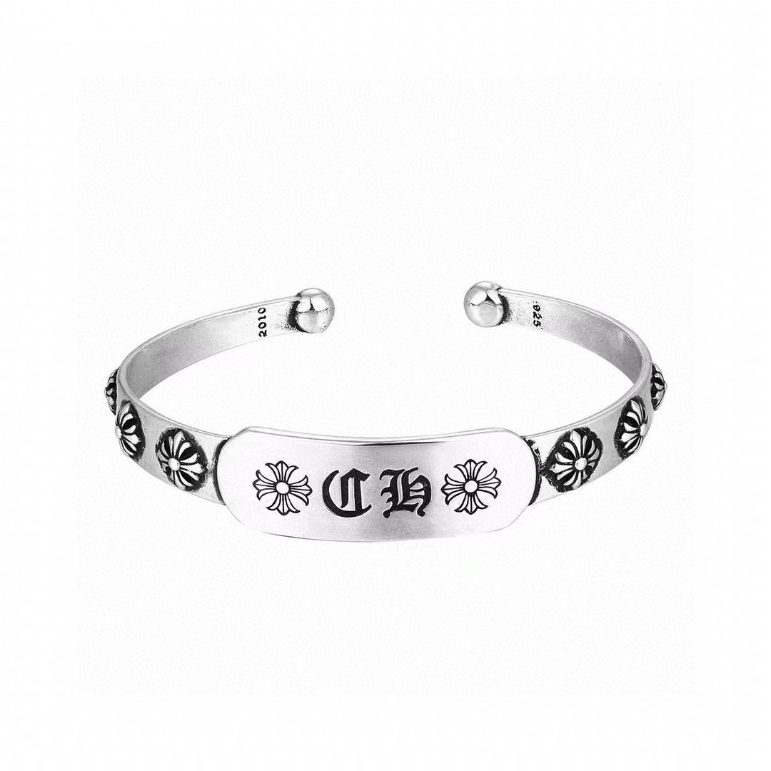 クロムハーツのオープンブレスレット 男女向け A31705