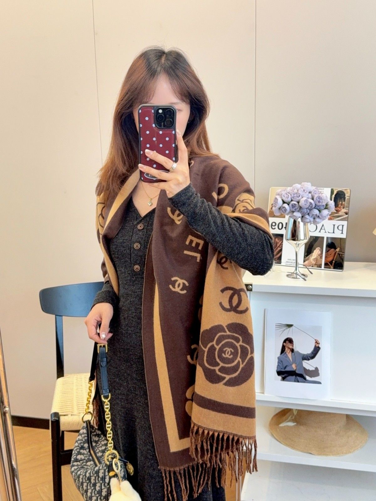 シャネル マフラー クラシック 暖かい A31704