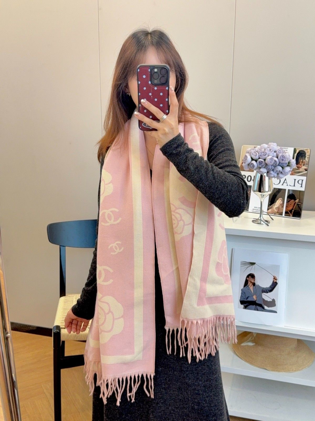 シャネル マフラー クラシック 暖かい A31704