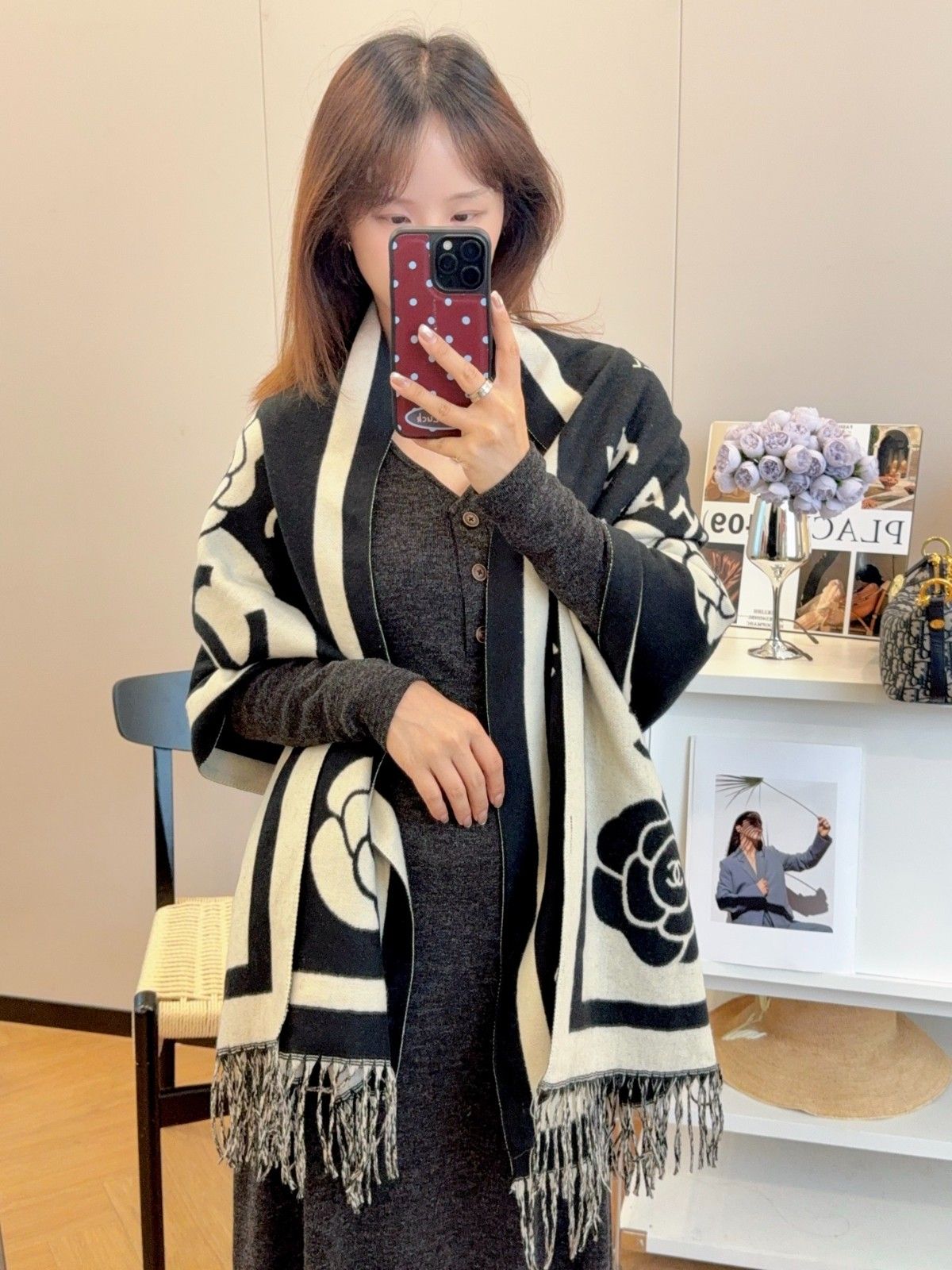 シャネル マフラー クラシック 暖かい A31704