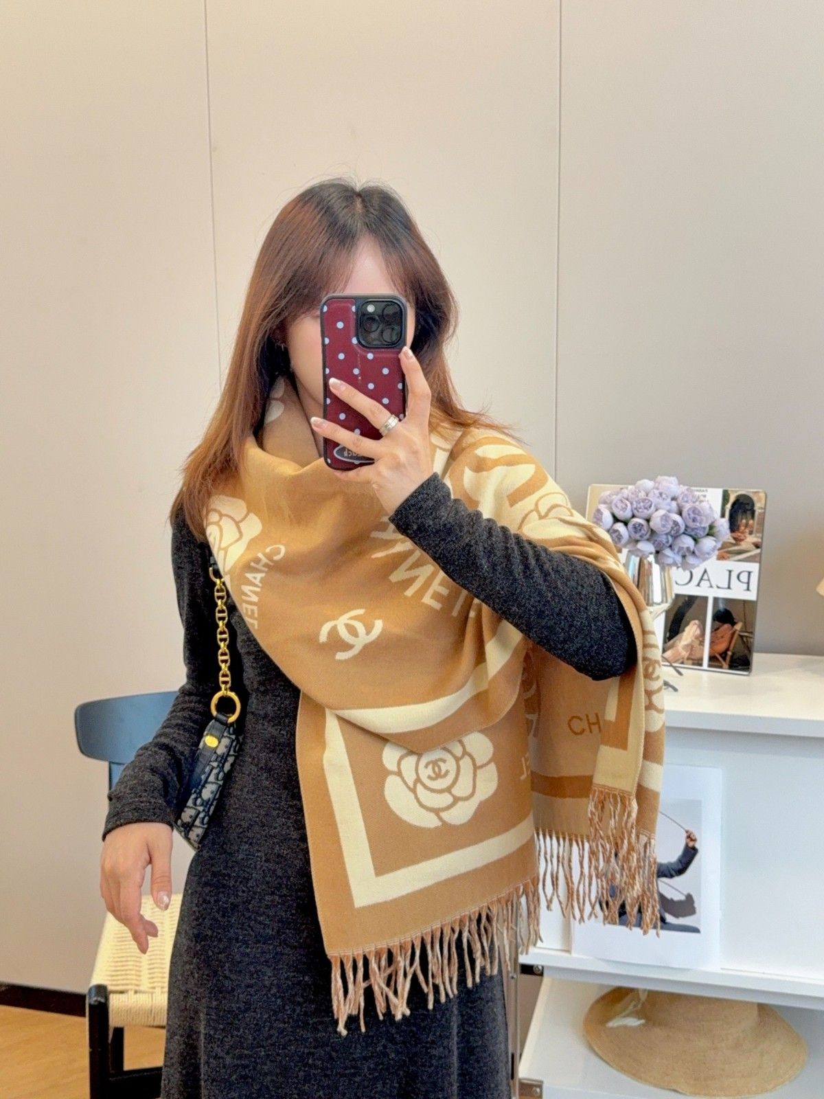 シャネル マフラー クラシック 暖かい A31704