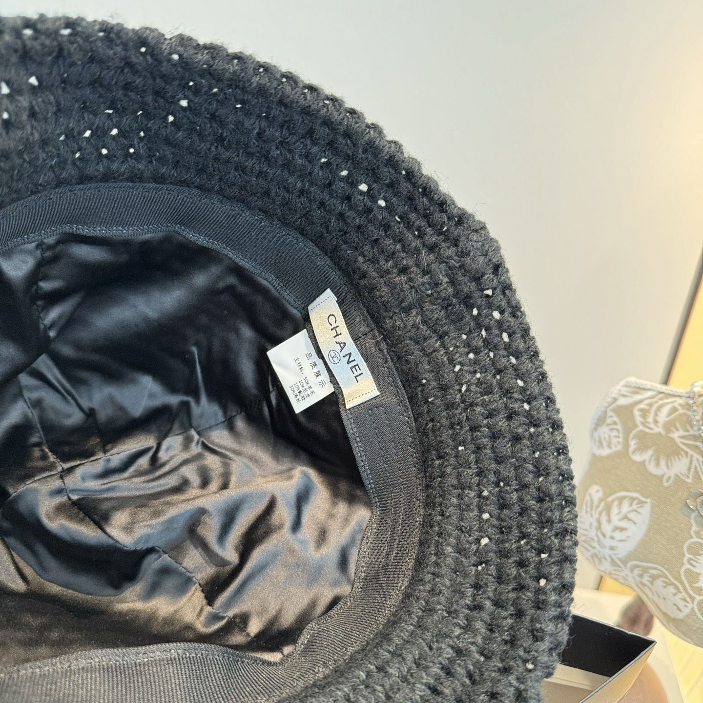 シャネル 新作 カメリア ニット ファーハット A31692