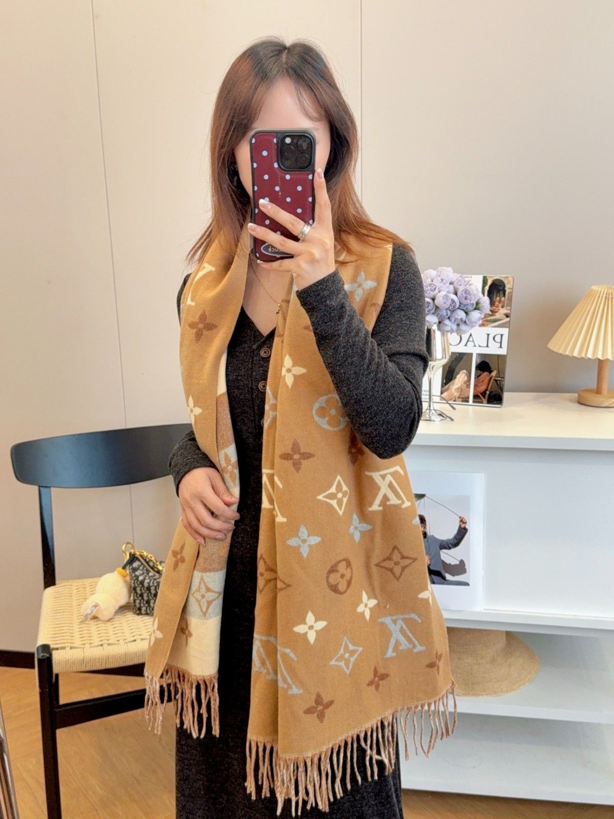 ルイヴィトン マフラー 秋冬 A31702