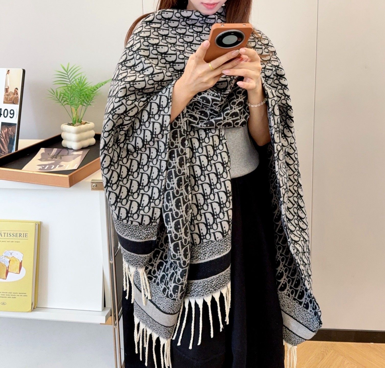 ディオール 大判ストール 秋冬 高級感 A31687