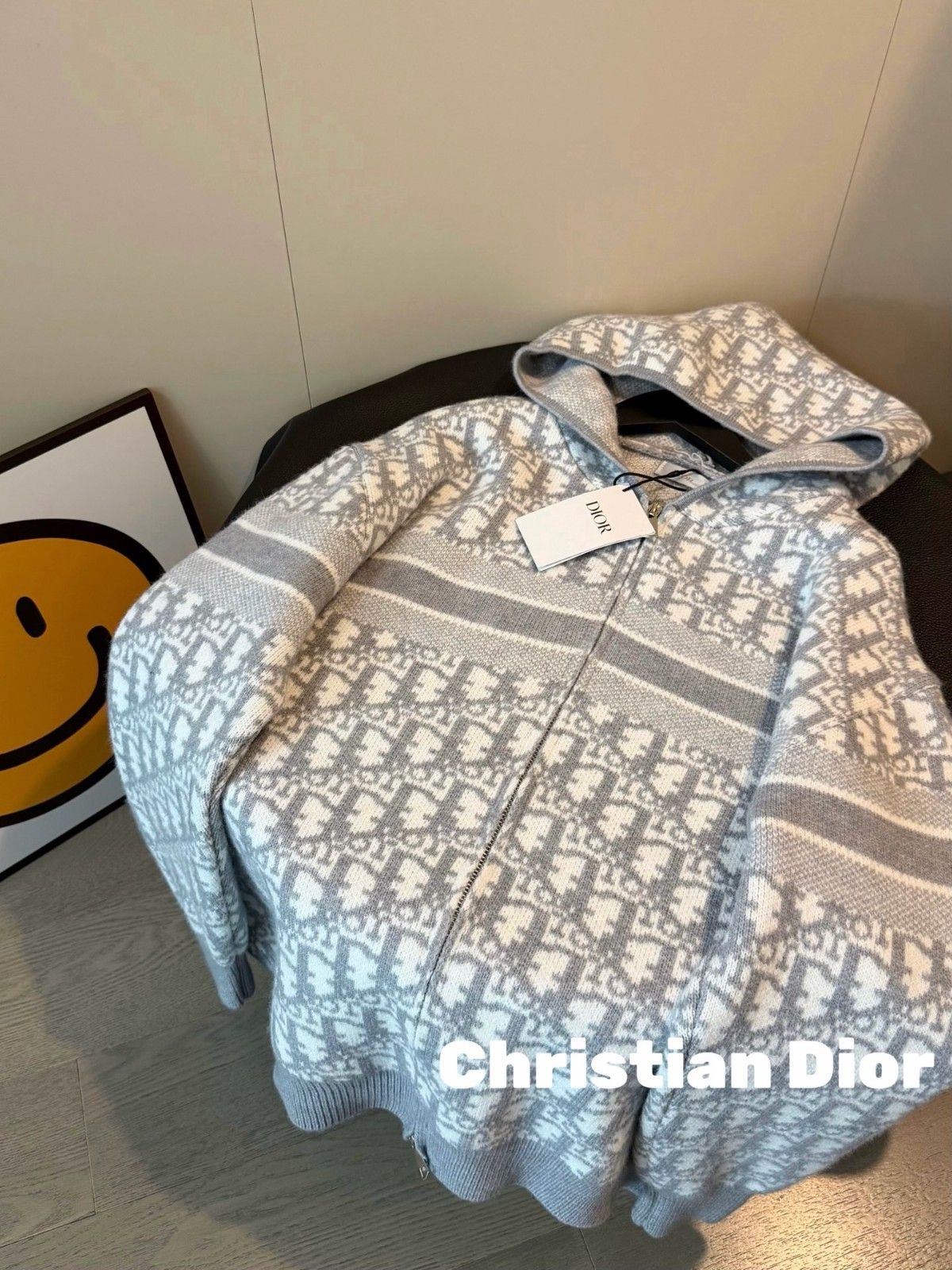 ディオール ニットジャケット 総柄 暖かい A31711