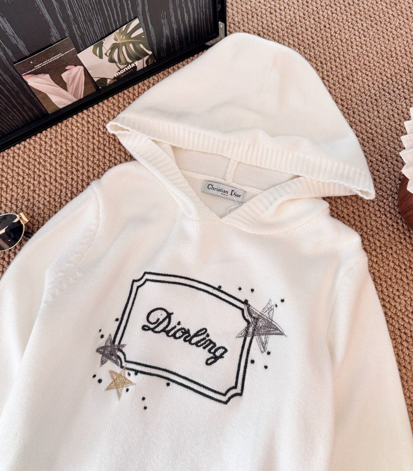 ディオール セーター フード付き ニット 刺繍 A31710