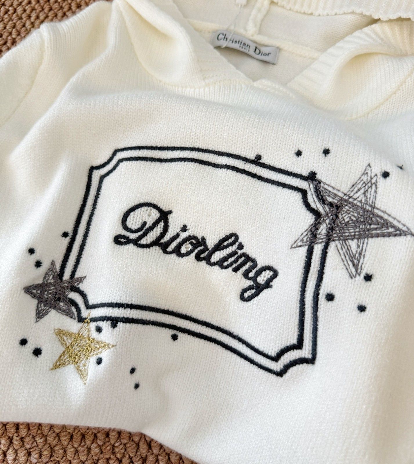 ディオール セーター フード付き ニット 刺繍 A31710