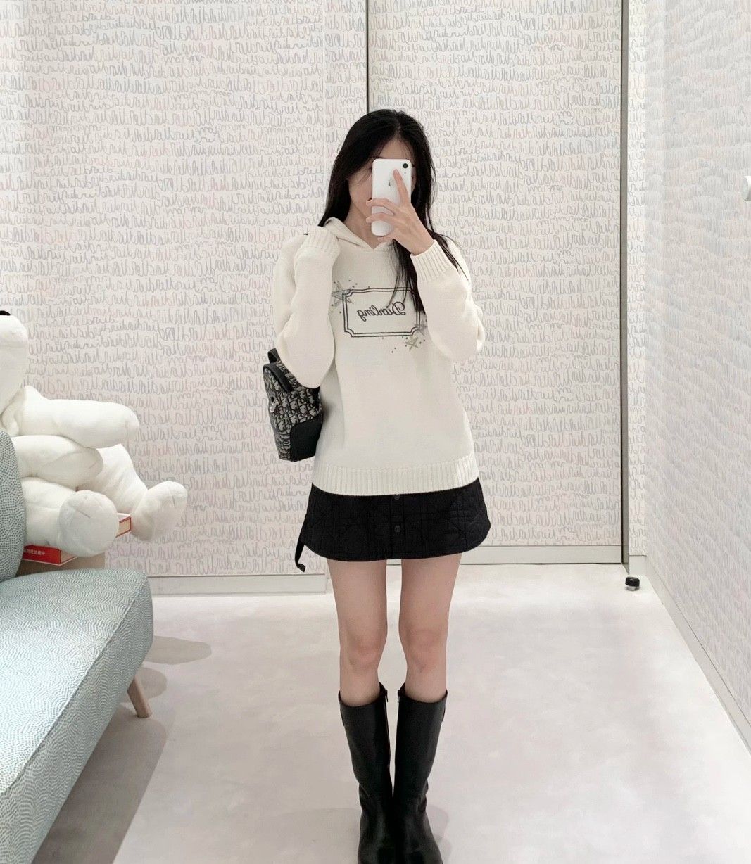 ディオール セーター フード付き ニット 刺繍 A31710