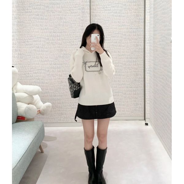 ディオール セーター フード付き ニット 刺繍 A31710