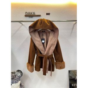 ルイヴィトン コート フード付きミドル丈 ファー付き袖 A31740