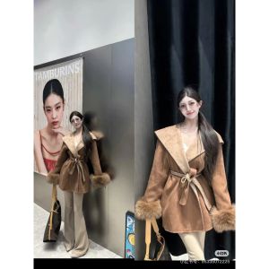 ルイヴィトン コート フード付きミドル丈 ファー付き袖 A31740