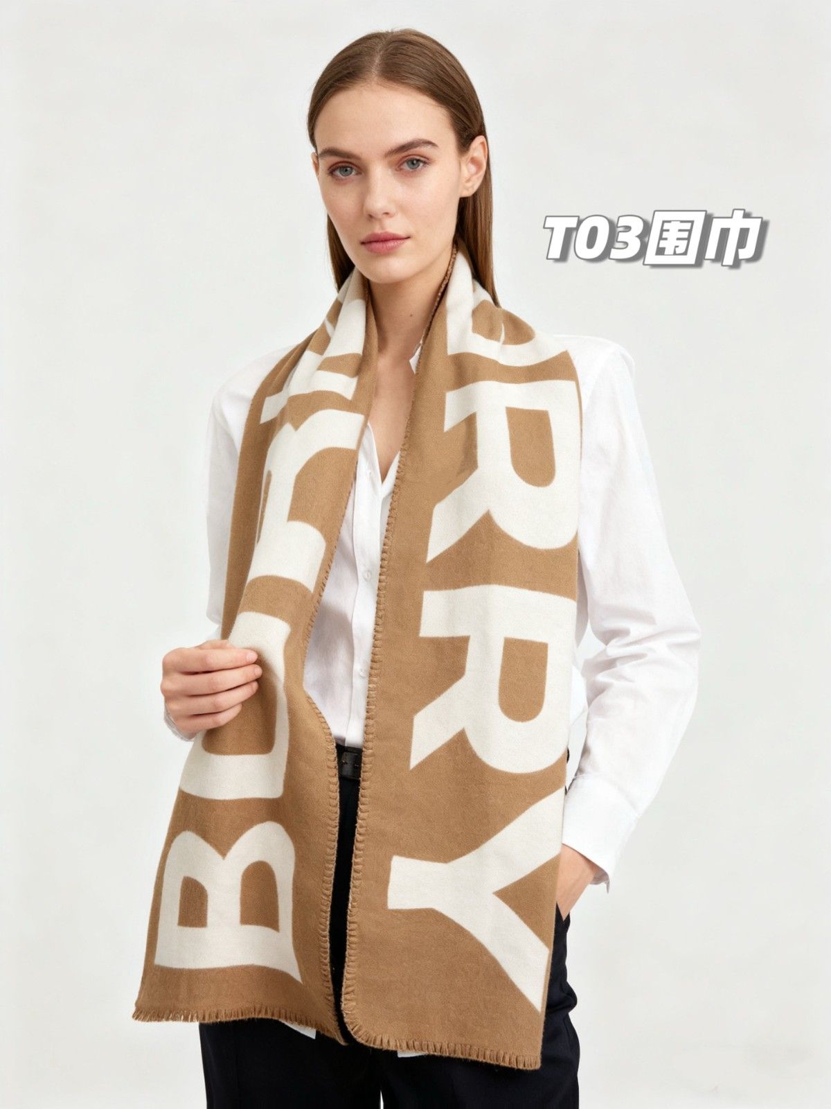 バーバリー マフラー 高品質 メンズ レディース 大きいロゴ A31734