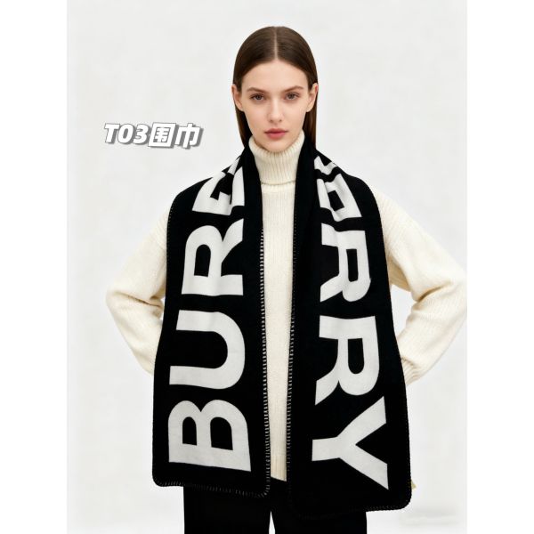 バーバリー マフラー 高品質 メンズ レディース 大きいロゴ A31734